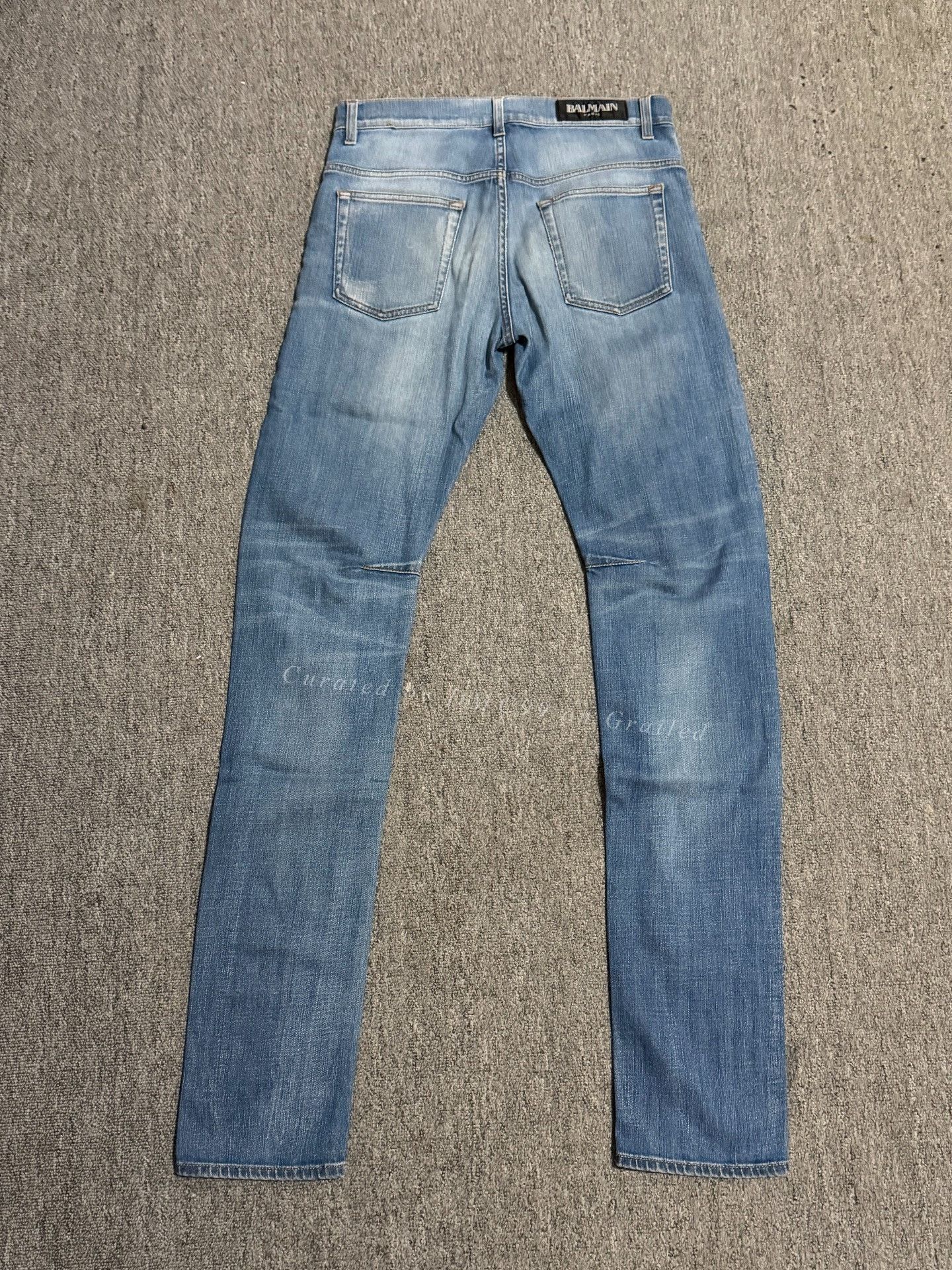 Balmain Balmain 11SS Curved Cut Blue Denim Size US 30 / EU 46 - 3 Thumbnail