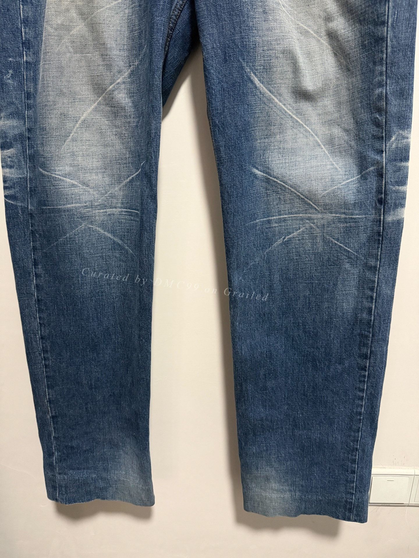 Balenciaga Balenciaga Water Ripple Baggy Blue Jeans Size US 26 / EU 42 - 2 Thumbnail