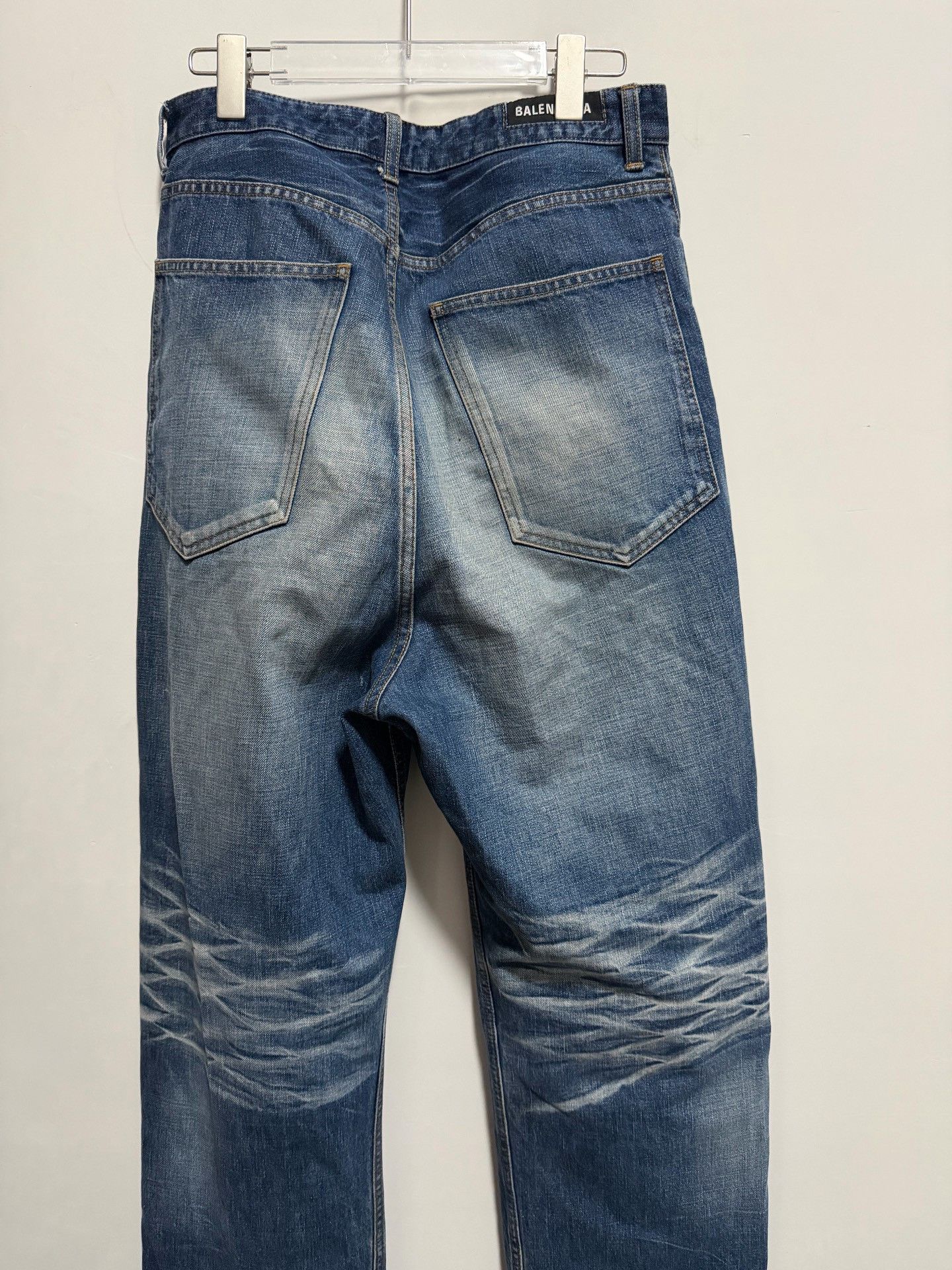 Balenciaga Balenciaga Water Ripple Baggy Blue Jeans Size US 26 / EU 42 - 4 Thumbnail