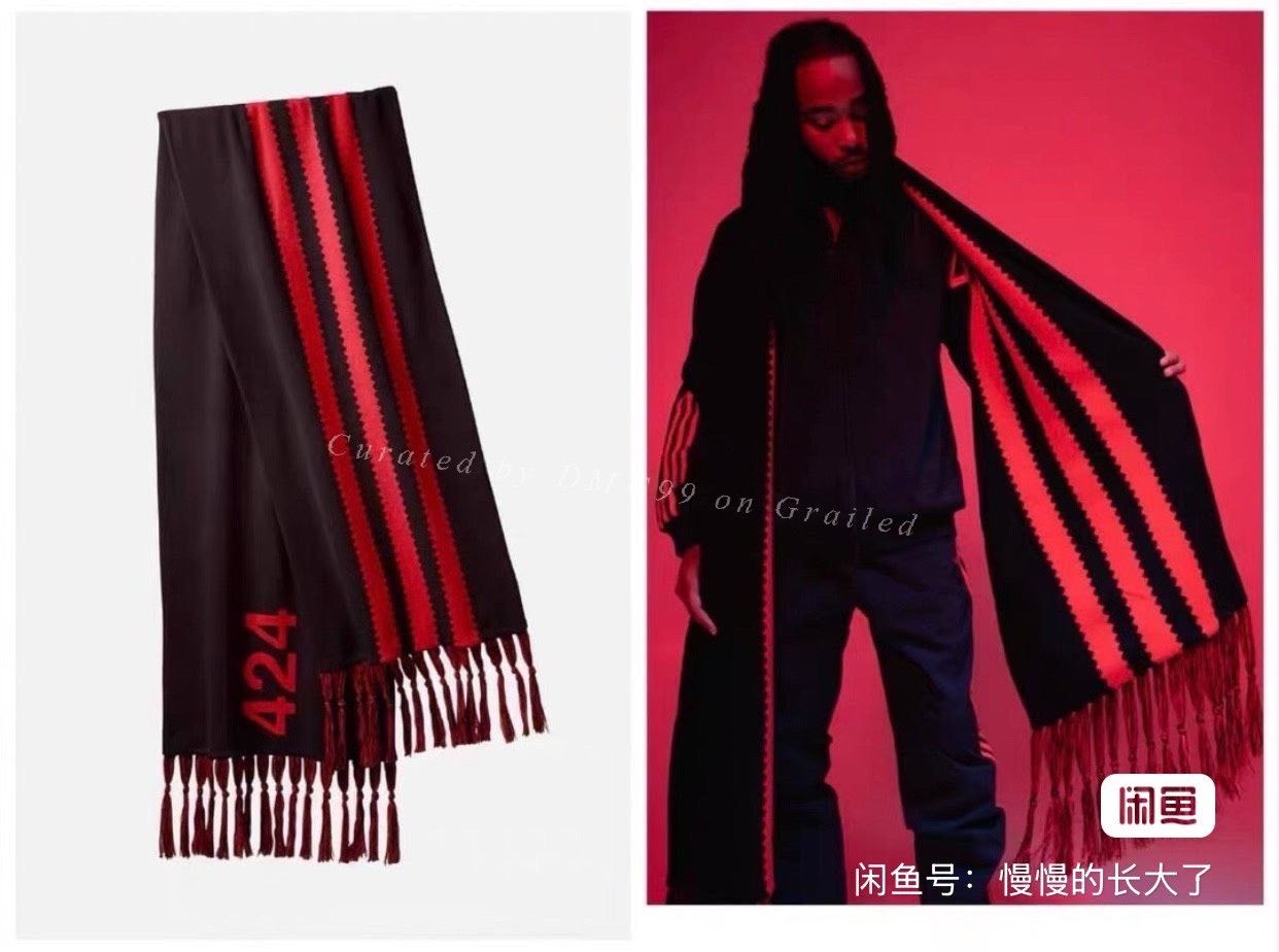 Adidas Adidas x 424 Fringed Scarf Size ONE SIZE - 4 Thumbnail