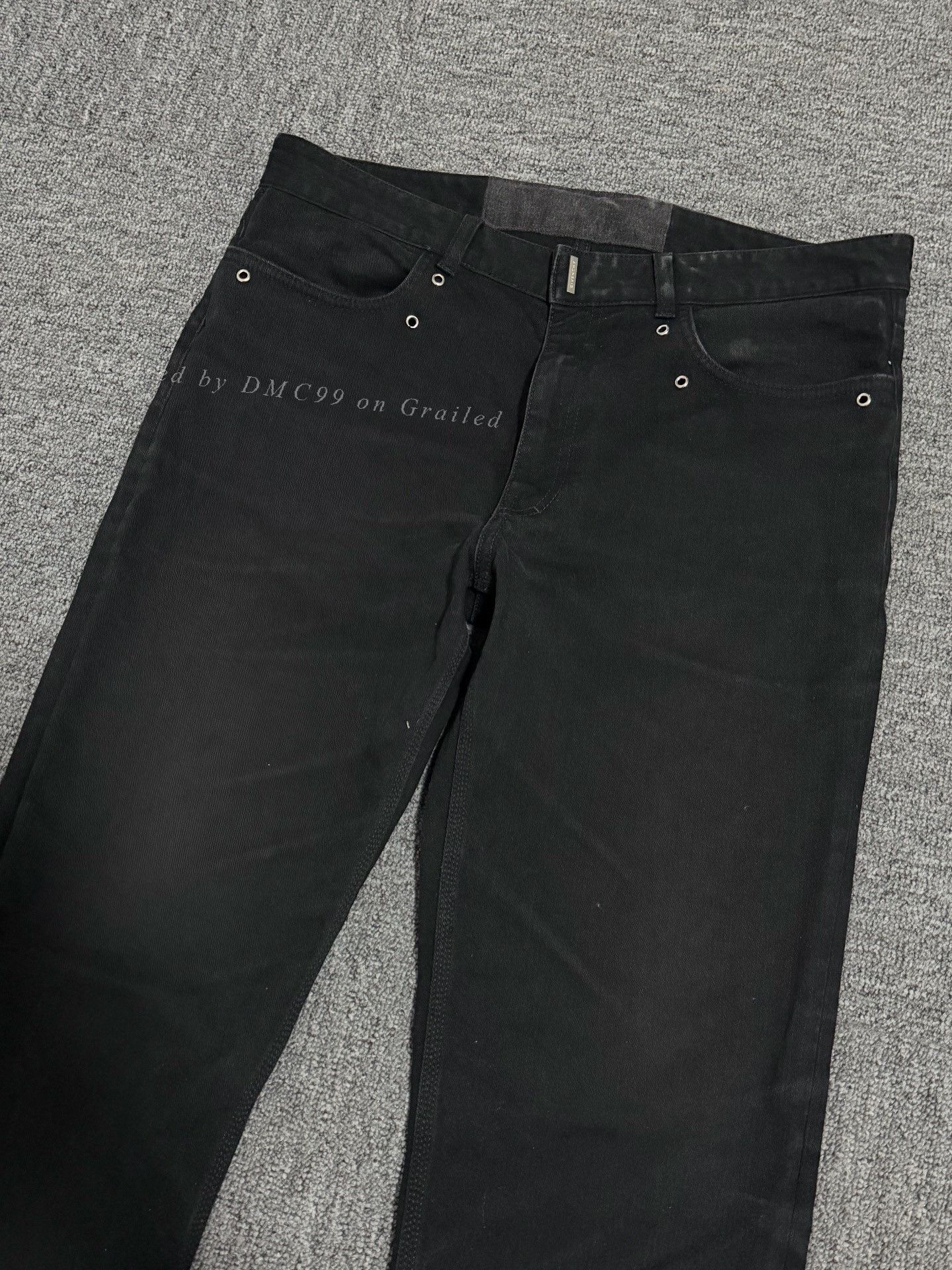 Givenchy Givenchy Water Ripple Silver Buckle Jeans Size US 33 - 2 Thumbnail