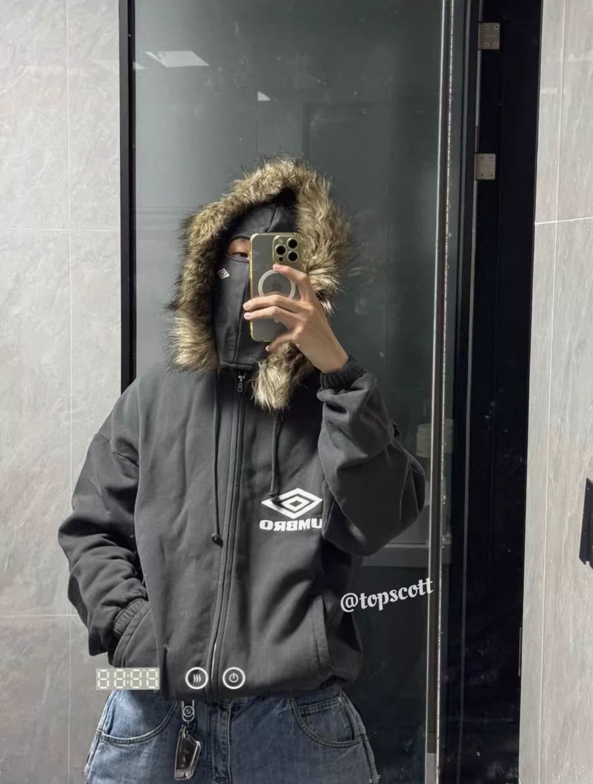 Slam Jam Umbro x Slam Jam Men's Fur Masked Hoodie Size US L / EU 52-54 / 3 - 8 Thumbnail