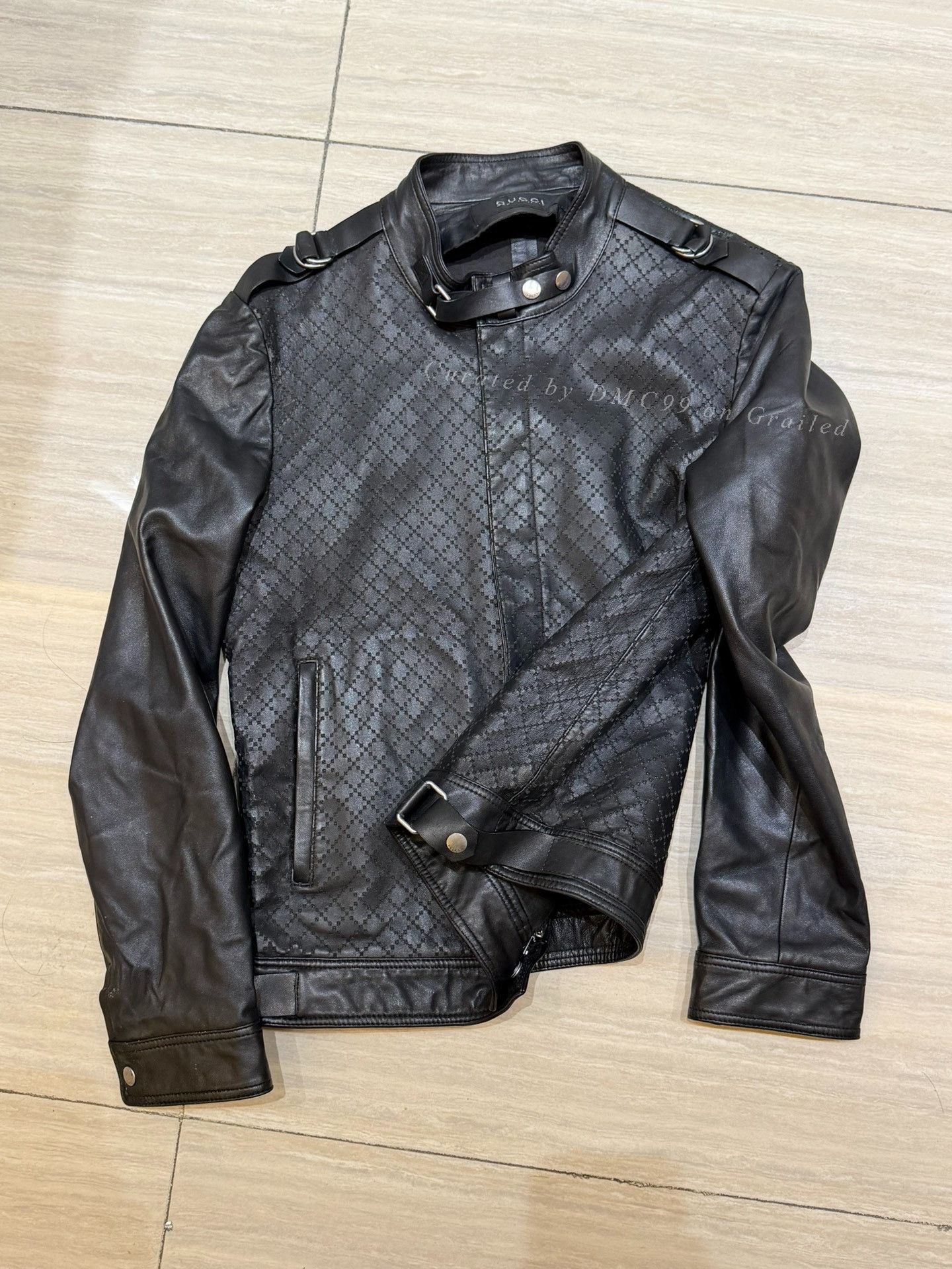 Gucci Gucci Hollow Strap Iron Ring Leather Jacket Size US L / EU 52-54 / 3 - 3 Thumbnail