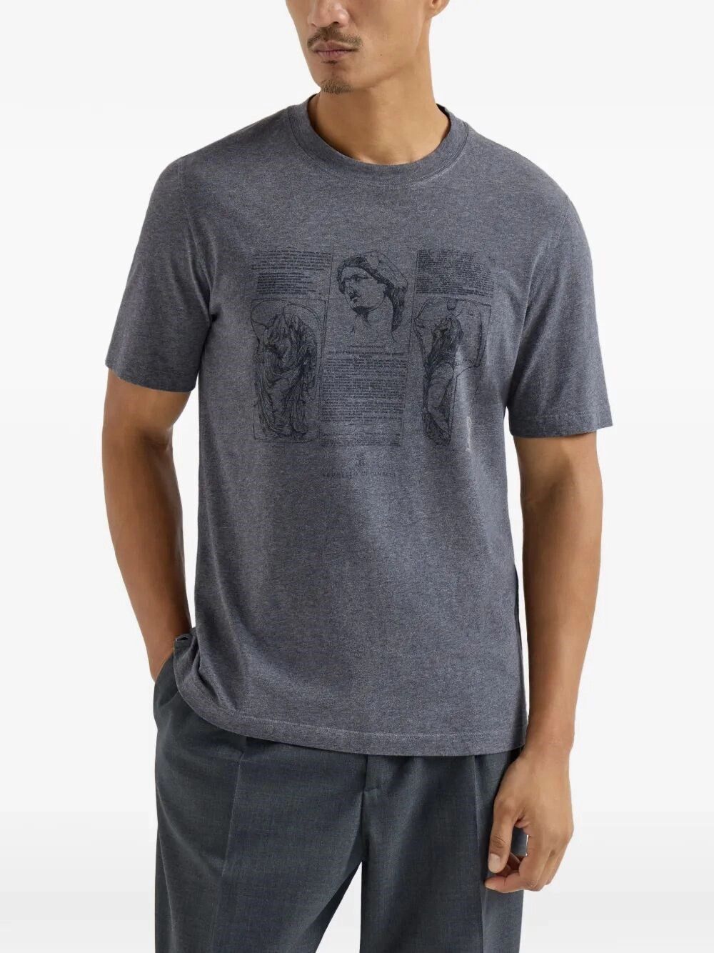 Brunello Cucinelli T-Shirt with Print Size US S / EU 44-46 / 1 - 3 Thumbnail