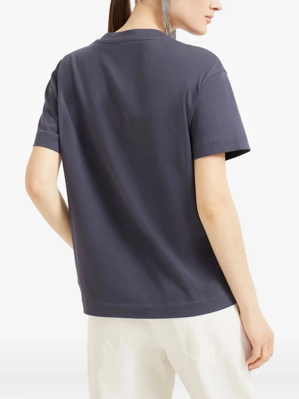 Brunello Cucinelli Cotton Jersey T-Shirt Size XS / US 0-2 / IT 36-38 - 4 Thumbnail