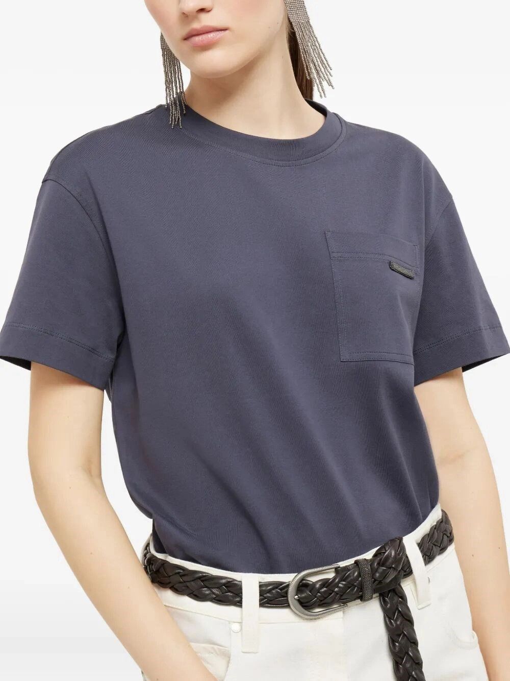 Brunello Cucinelli Cotton Jersey T-Shirt Size XS / US 0-2 / IT 36-38 - 5 Thumbnail