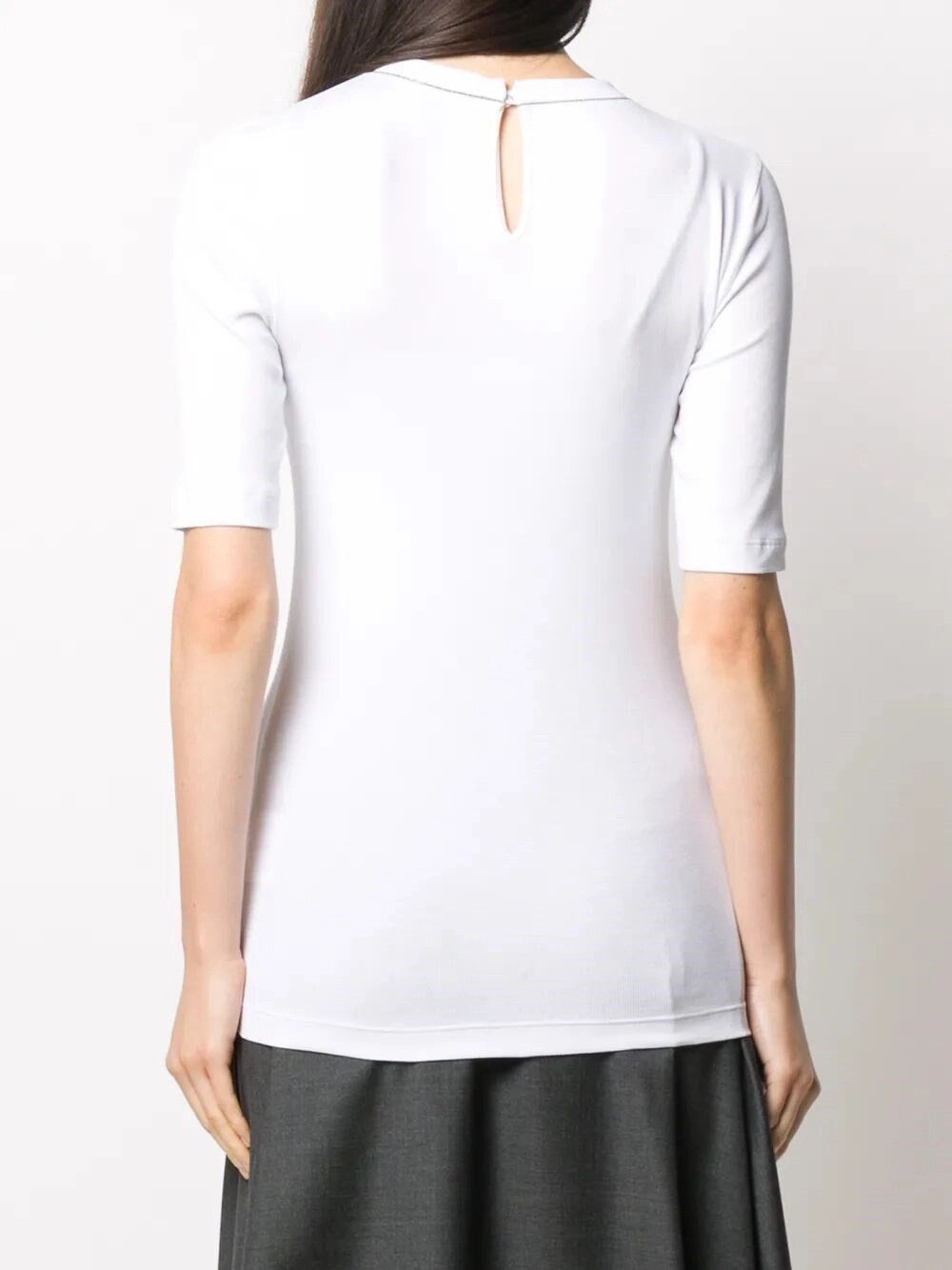 Brunello Cucinelli T-Shirt with Monili Size L / US 10 / IT 46 - 3 Thumbnail