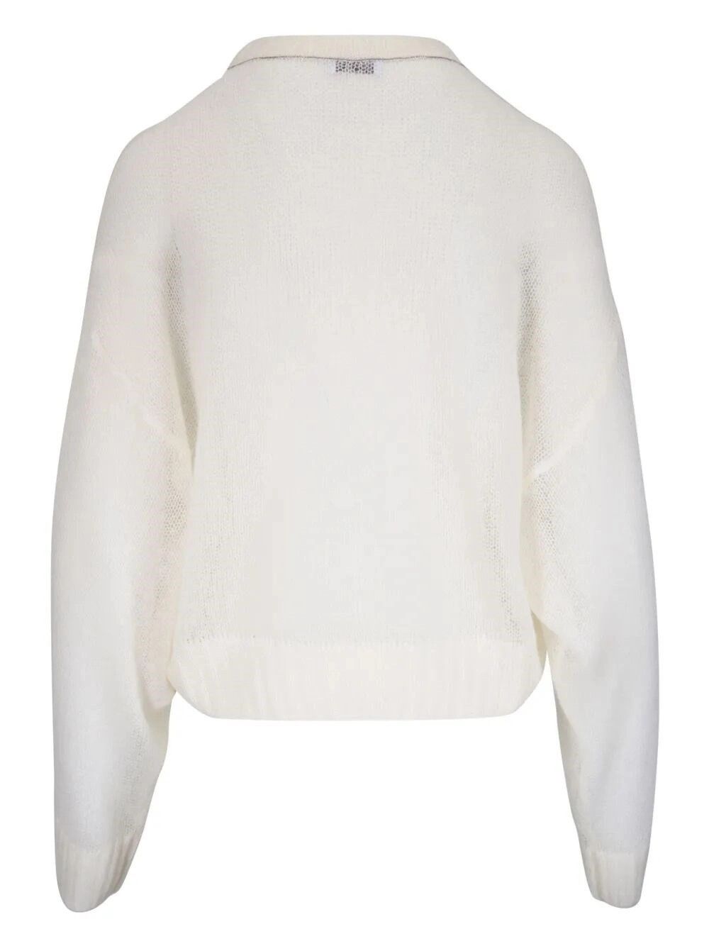 Brunello Cucinelli Mohair And Wool Sweater With Monili Size S / US 4 / IT 40 - 2 Thumbnail