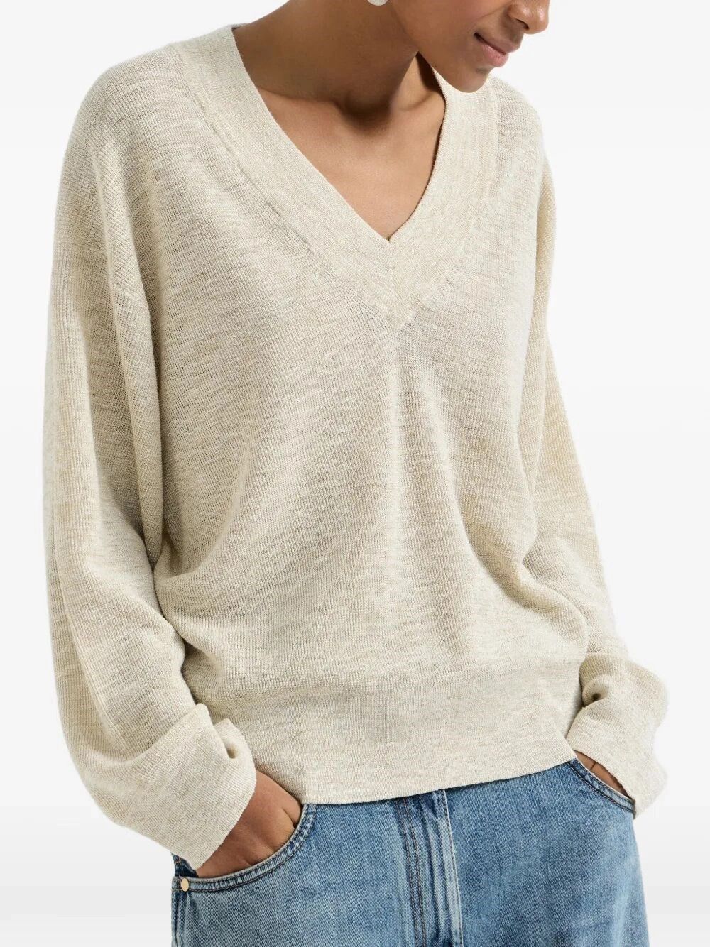 Brunello Cucinelli Linen Sweater Size XL / US 12-14 / IT 48-50 - 5 Thumbnail