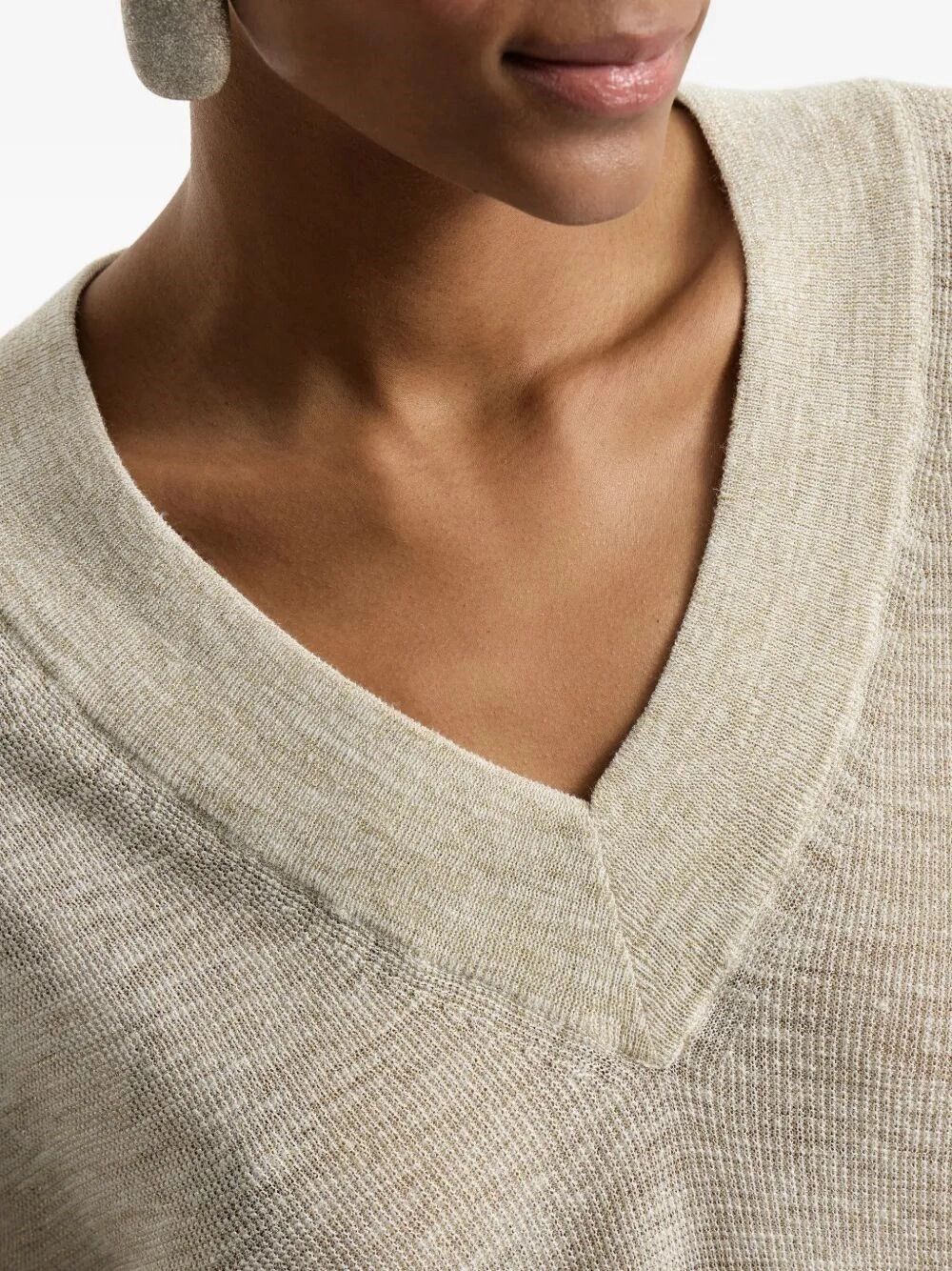 Brunello Cucinelli Linen Sweater Size XL / US 12-14 / IT 48-50 - 3 Thumbnail
