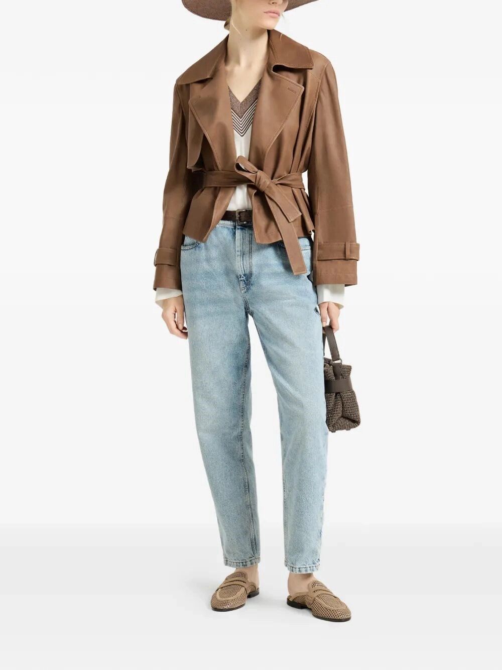 Brunello Cucinelli Baggy Tapered Jeans Size 28" / US 6 / IT 42 - 2 Thumbnail