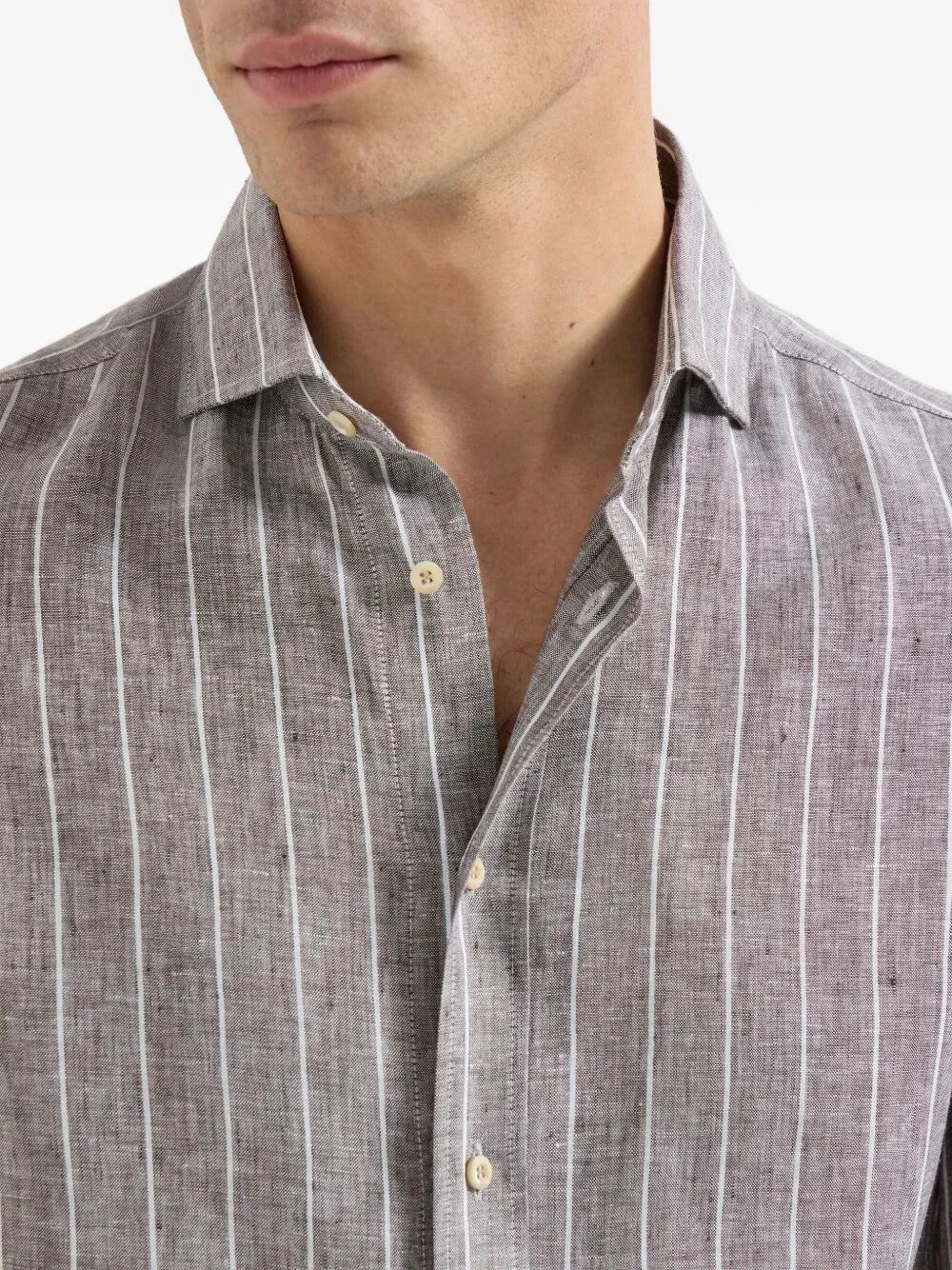 Brunello Cucinelli Linen Shirt Size US L / EU 52-54 / 3 - 3 Thumbnail