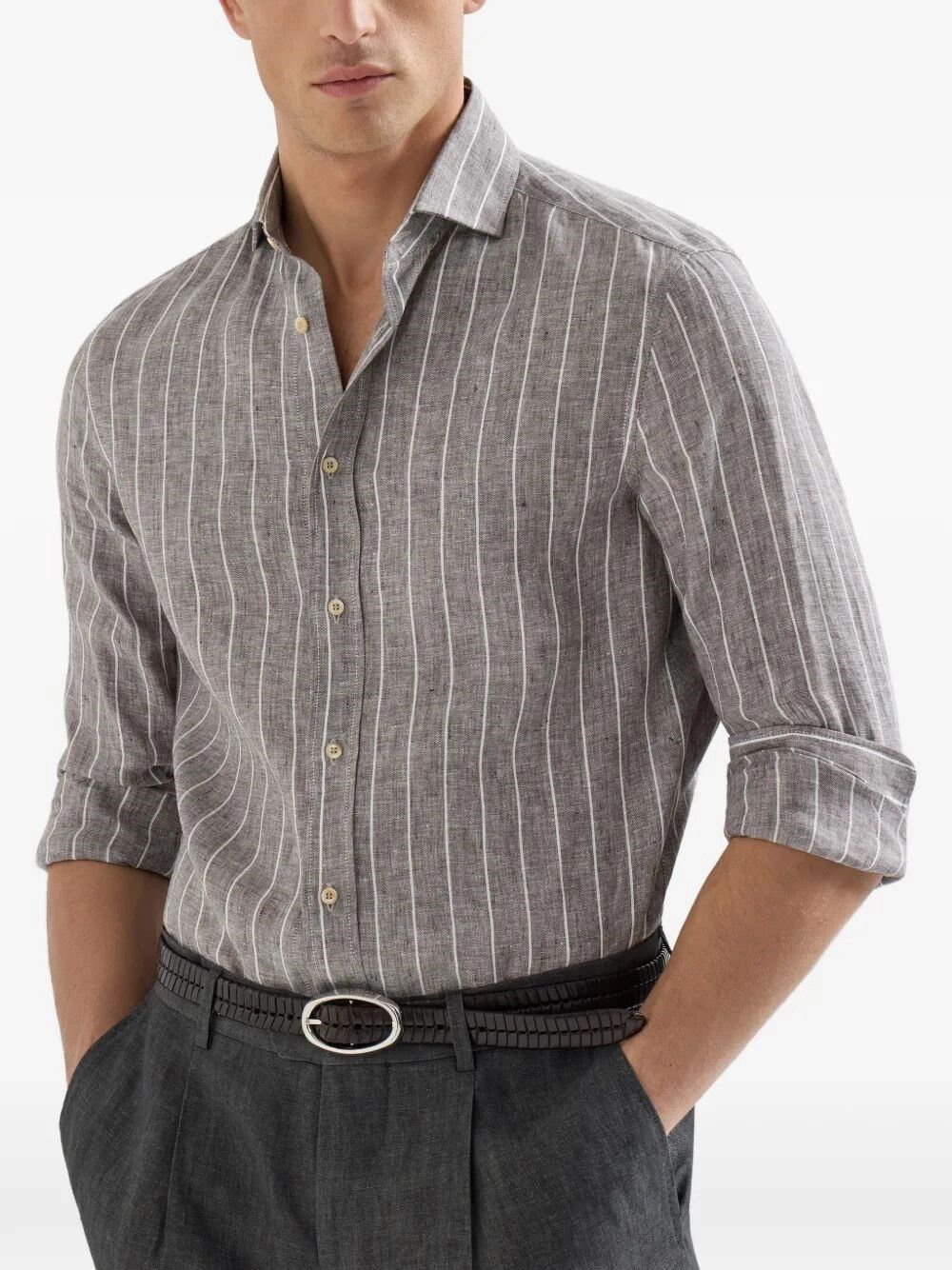 Brunello Cucinelli Linen Shirt Size US XXL / EU 58 / 5 - 4 Thumbnail