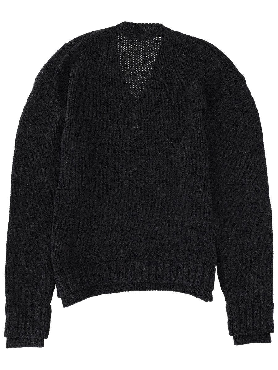 Our Legacy OUR LEGACY "FALSE V-NECK" SWEATER - BLACK (IT 48) Size US M / EU 48-50 / 2 - 2 Thumbnail