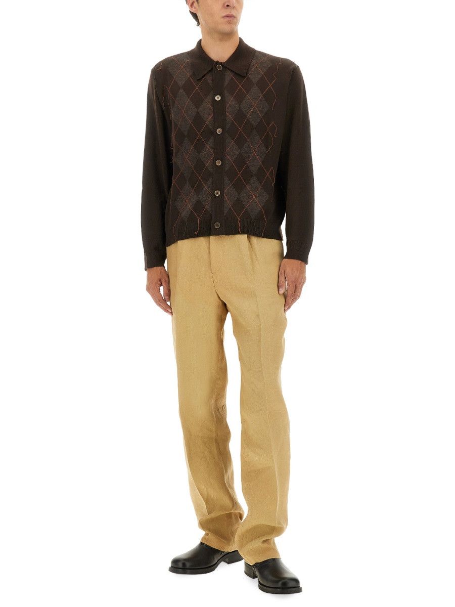 Our Legacy OUR LEGACY POLO SHIRT "PUB ARGYLE" - BROWN (IT 50) Size US L / EU 52-54 / 3 - 2 Thumbnail