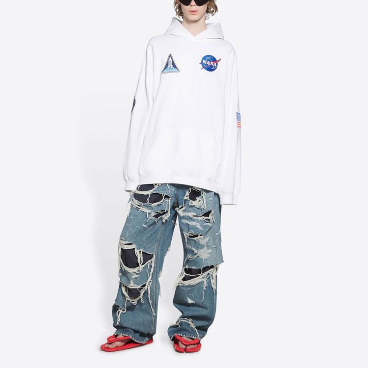 Balenciaga Balenciaga x NASA Logo Hoodie White Size S Size US S / EU 44-46 / 1 - 7 Thumbnail