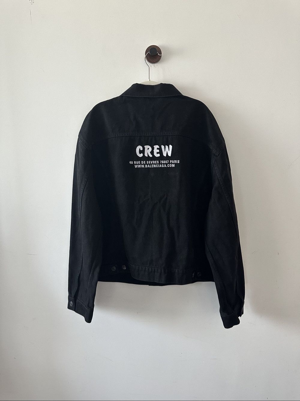 Balenciaga Balenciaga Crew Logo Denim Jacket EU 48 Size US M / EU 48-50 / 2 - 2 Thumbnail