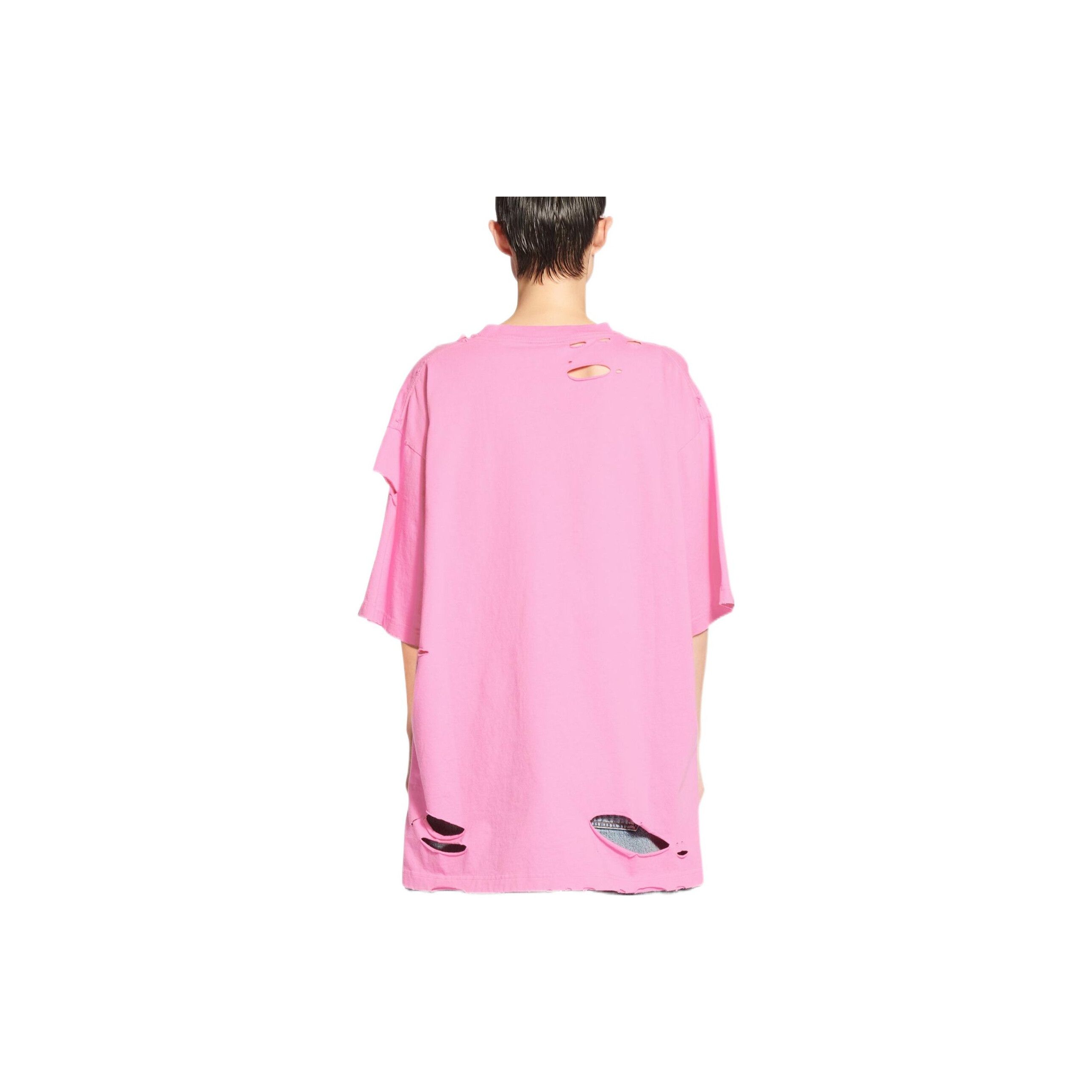 Balenciaga Balenciaga Logo Distressed T-Shirt Size XXS Size US XXS / EU 40 - 12 Thumbnail