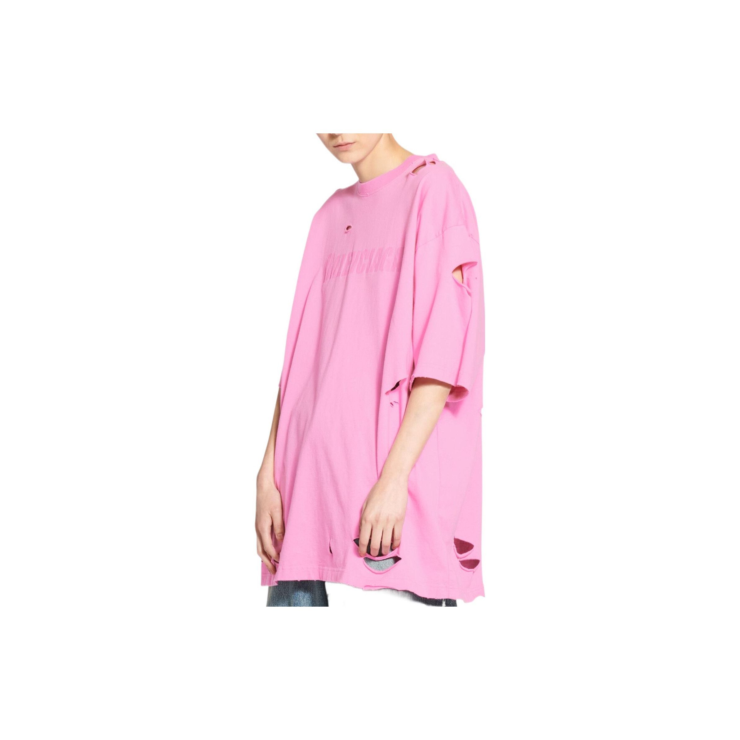 Balenciaga Balenciaga Logo Distressed T-Shirt Size XXS Size US XXS / EU 40 - 14 Thumbnail
