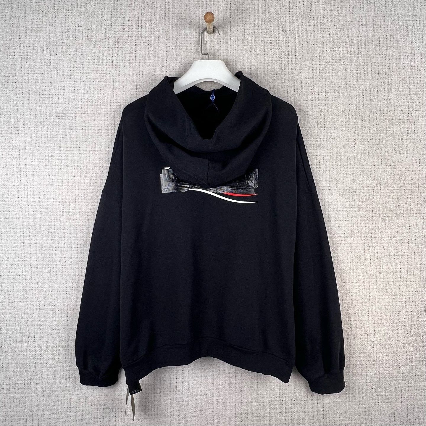 Balenciaga Balenciaga Logo Tape Hoodie Size M Size US M / EU 48-50 / 2 - 2 Thumbnail
