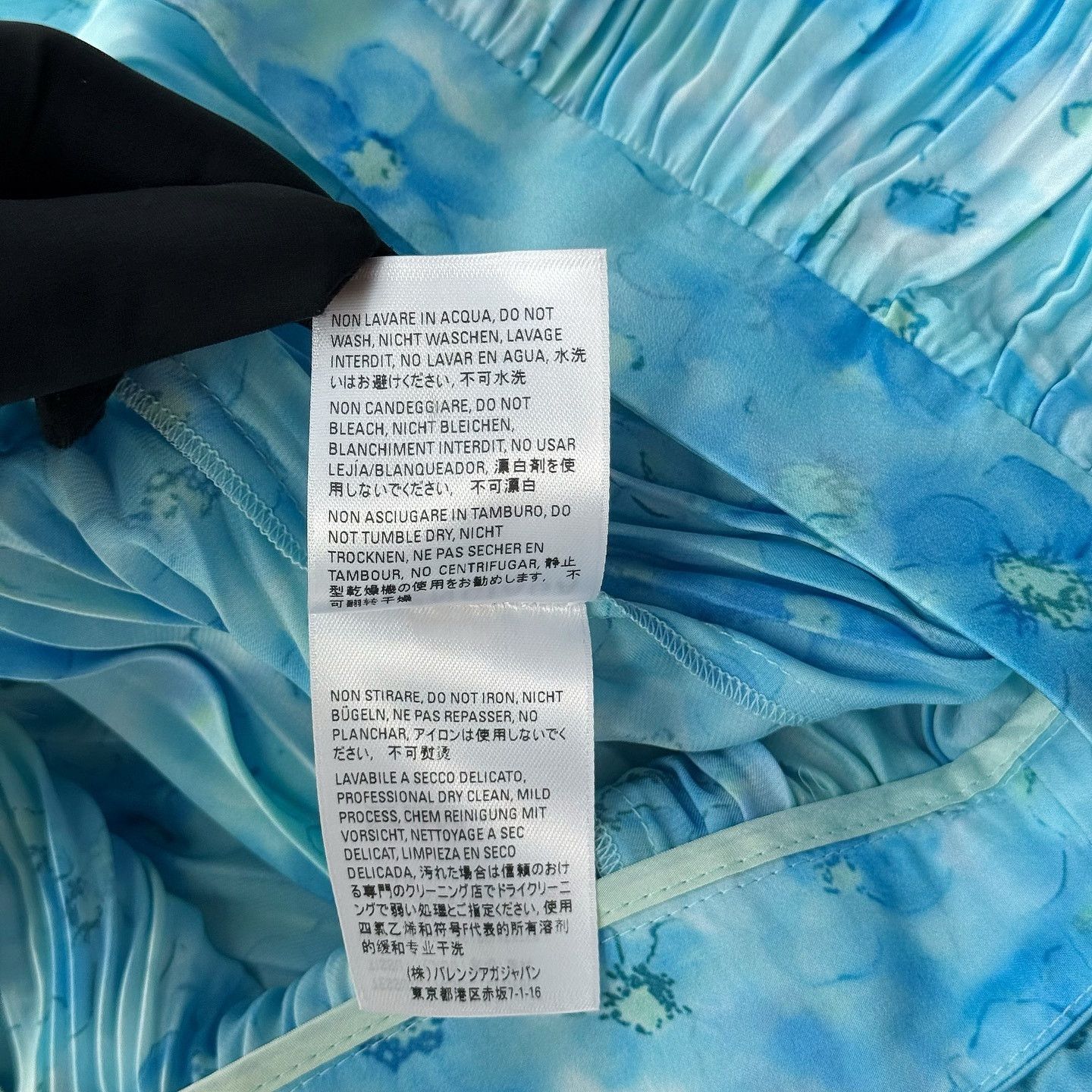 Balenciaga Balenciaga Blue Floral Pleated Midi Skirt Size 36 Size 25" / US 0 / IT 36 - 8 Thumbnail