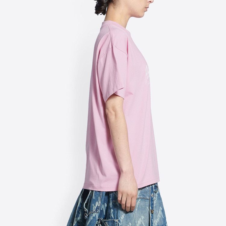 Balenciaga Balenciaga Paris Logo T-Shirt Pink Size S Size S / US 4 / IT 40 - 8 Thumbnail