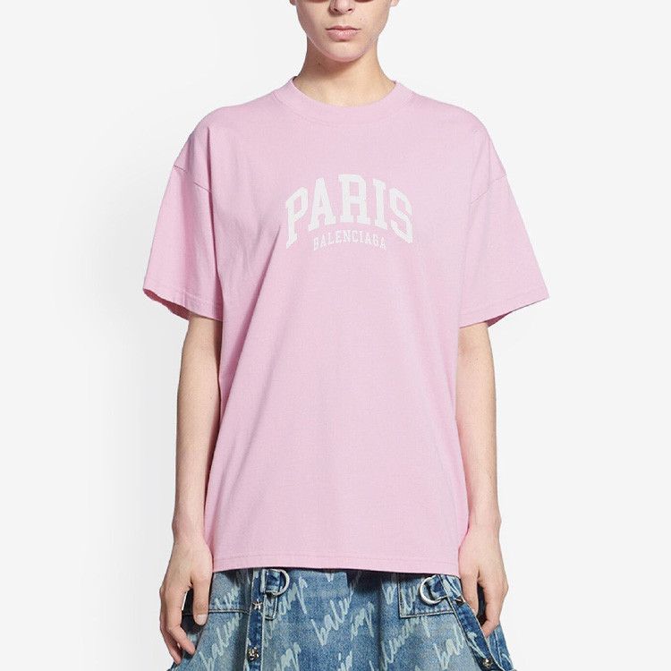 Balenciaga Balenciaga Paris Logo T-Shirt Pink Size S Size S / US 4 / IT 40 - 7 Thumbnail