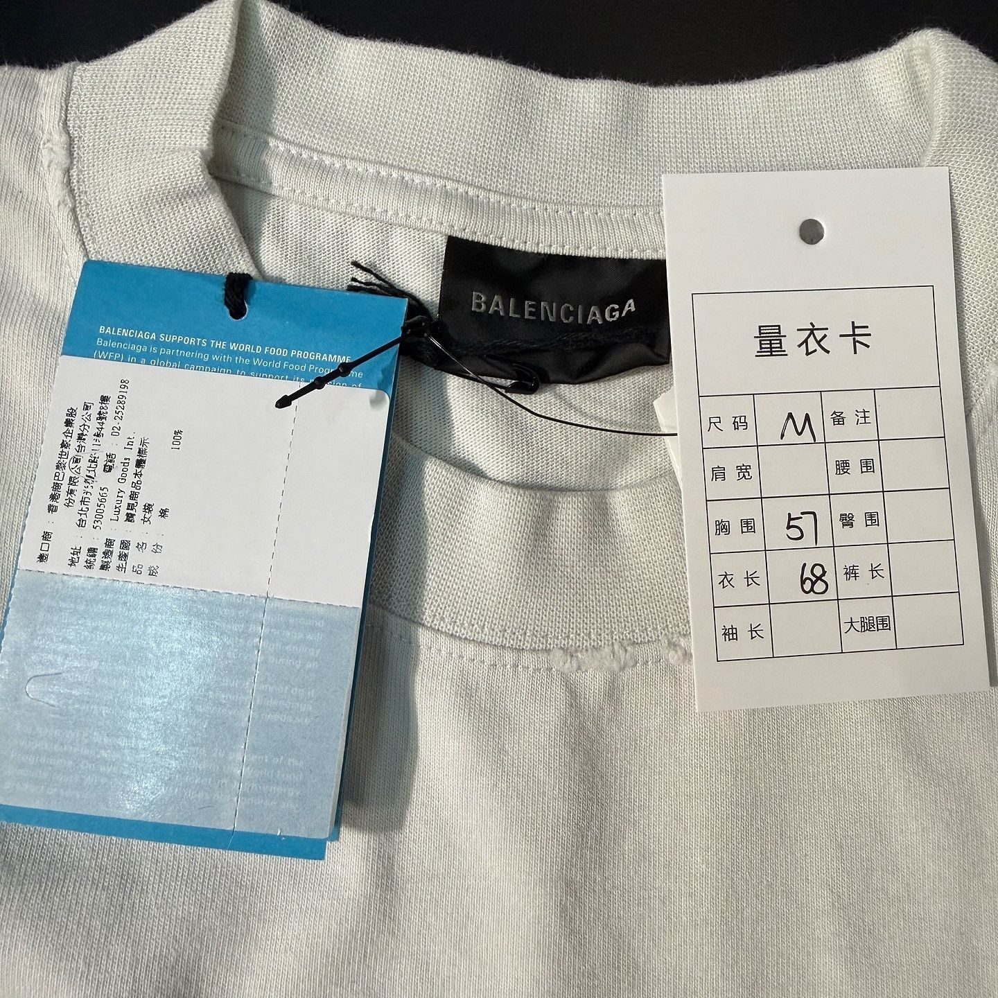 Balenciaga Balenciaga WFP Logo T-Shirt Size M Size US M / EU 48-50 / 2 - 3 Thumbnail