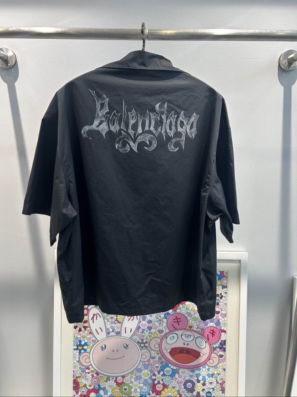 Balenciaga Balenciaga Graffiti Logo Short Sleeve Shirt Size M Size US M / EU 48-50 / 2 - 2 Thumbnail