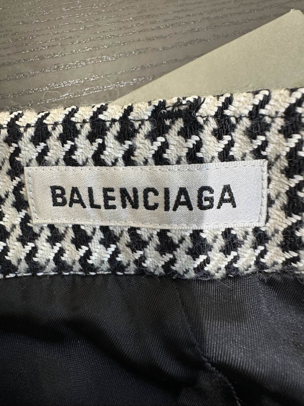 Balenciaga Balenciaga Houndstooth Mini Skirt Size 34 Size 24" / US 00 / IT 34 - 3 Thumbnail