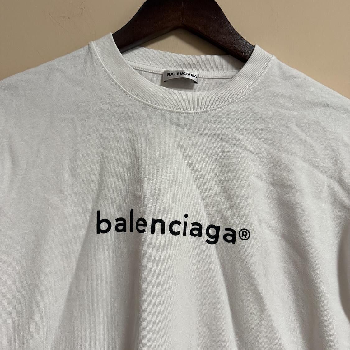 Balenciaga Balenciaga Logo White T-Shirt Size M Size M / US 6-8 / IT 42-44 - 5 Thumbnail