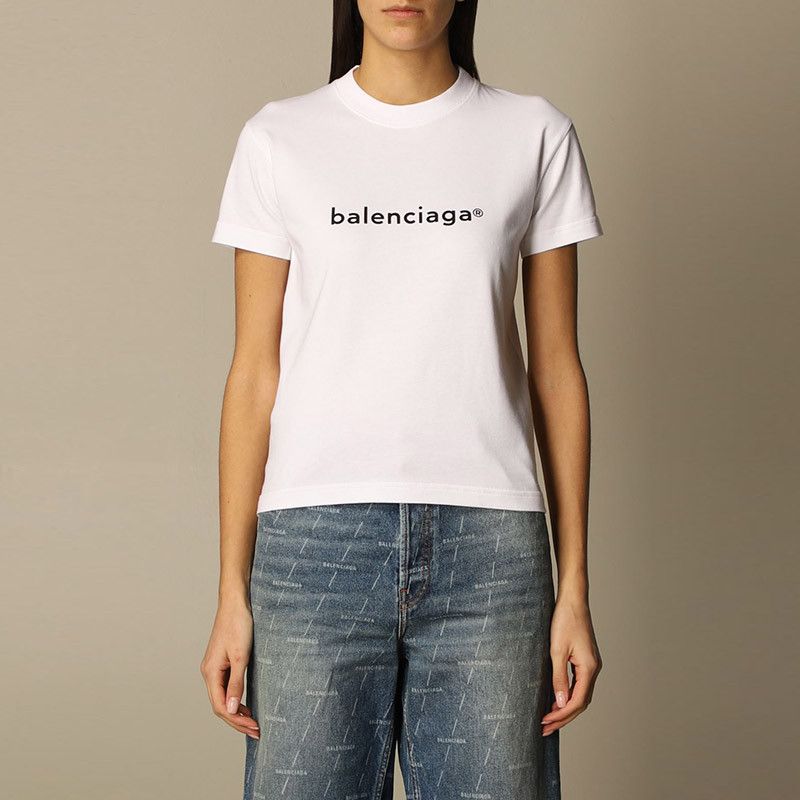 Balenciaga Balenciaga Logo White T-Shirt Size M Size M / US 6-8 / IT 42-44 - 6 Thumbnail