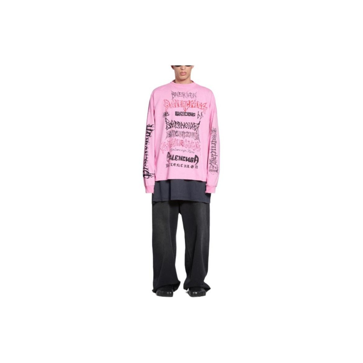 Balenciaga Balenciaga Graphic Print Long Sleeve T-Shirt US XL Size US XL / EU 56 / 4 - 9 Thumbnail