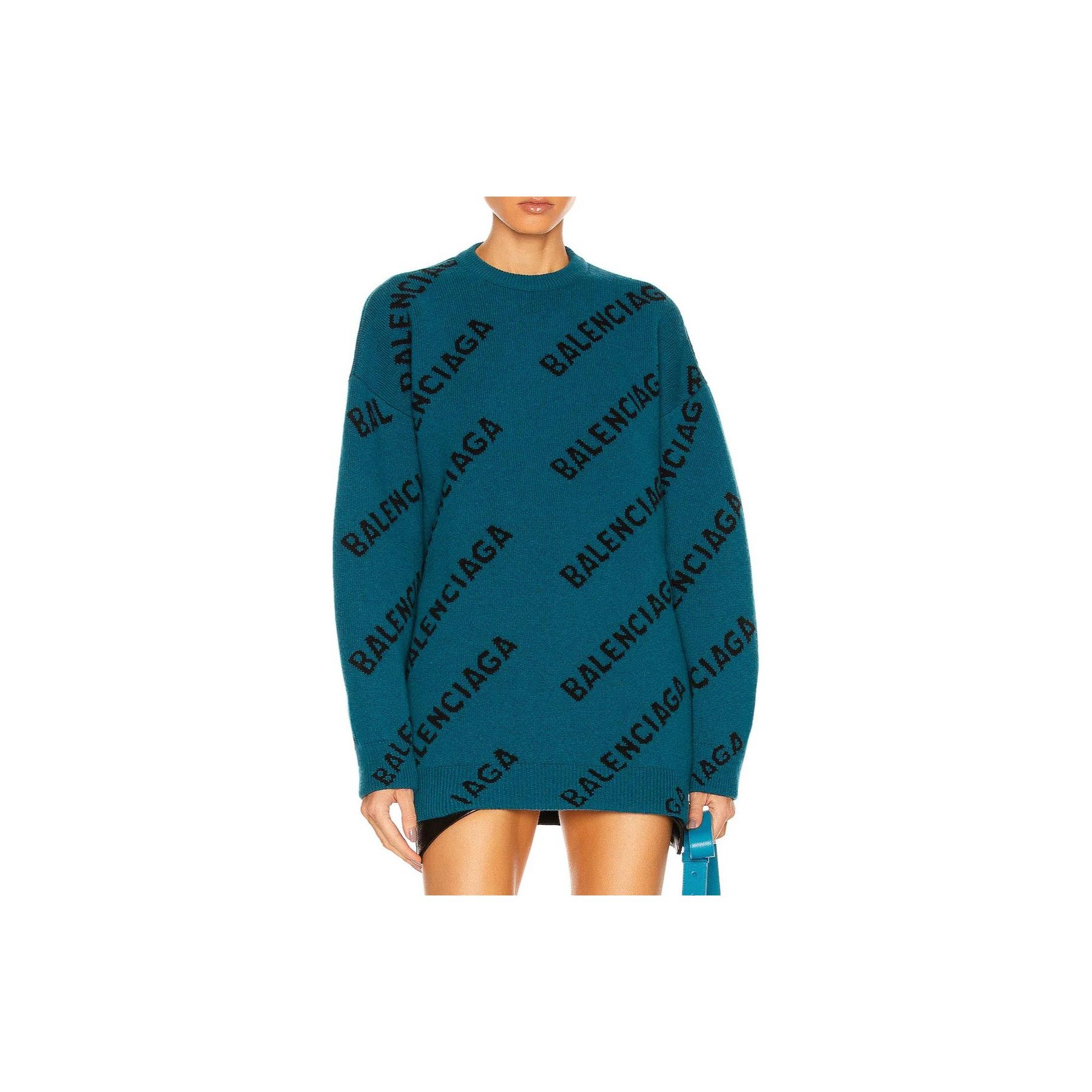 Balenciaga Balenciaga All Over Logo Knit Sweater Size S Size US S / EU 44-46 / 1 - 8 Thumbnail