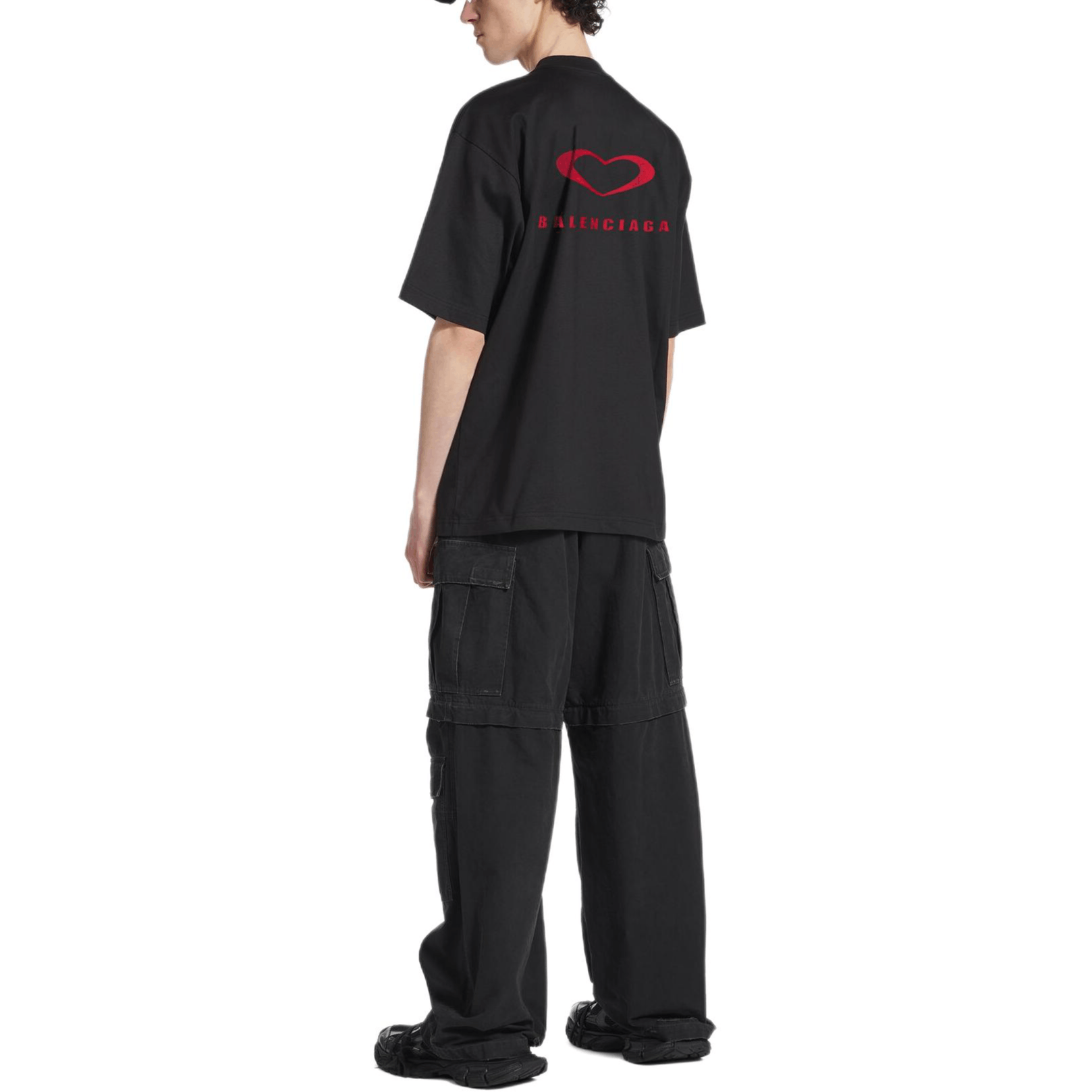 Balenciaga Balenciaga Red Heart Embroidery T-Shirt Size S Size US S / EU 44-46 / 1 - 7 Thumbnail