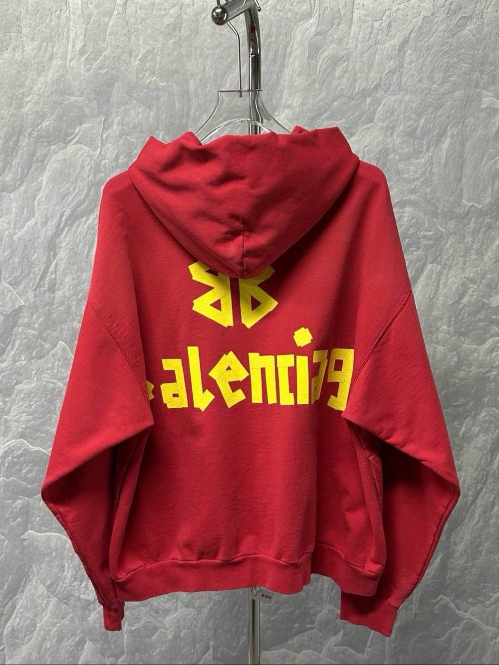 Balenciaga Balenciaga Logo Zip-up Hoodie Red Size S Size US S / EU 44-46 / 1 - 2 Thumbnail