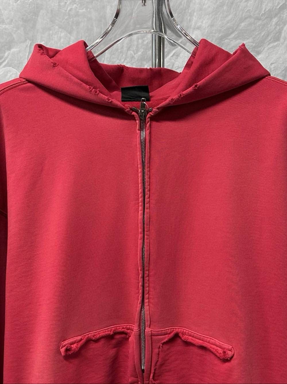 Balenciaga Balenciaga Logo Zip-up Hoodie Red Size S Size US S / EU 44-46 / 1 - 8 Thumbnail