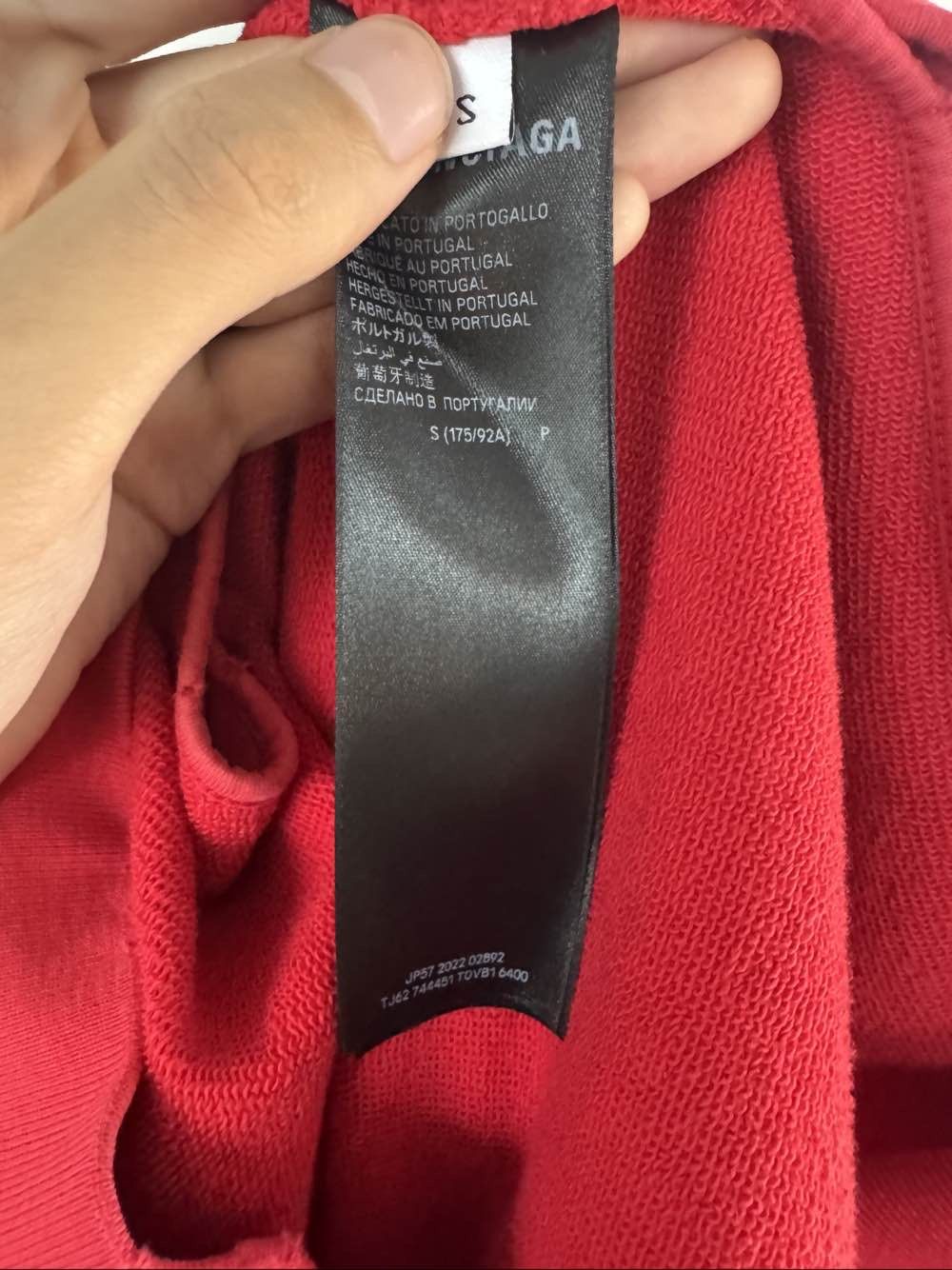 Balenciaga Balenciaga Logo Zip-up Hoodie Red Size S Size US S / EU 44-46 / 1 - 4 Thumbnail