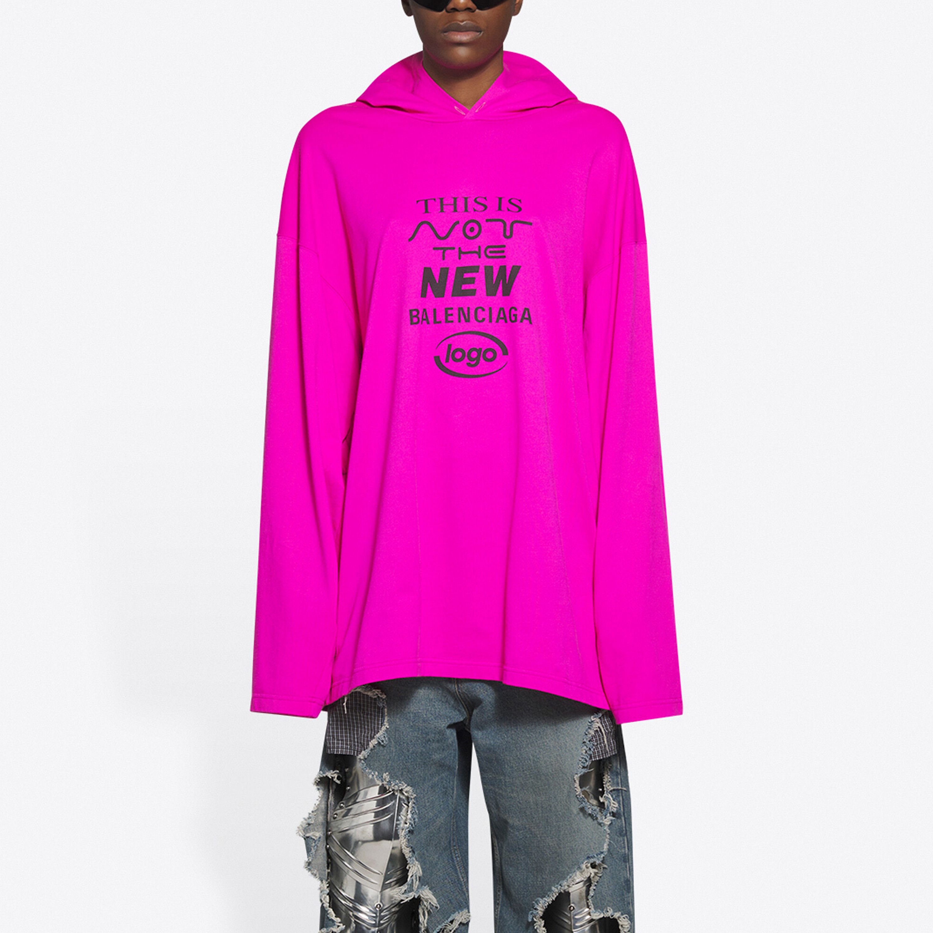 Balenciaga Balenciaga This Is Not The New Logo Hoodie Size S Size US S / EU 44-46 / 1 - 9 Thumbnail