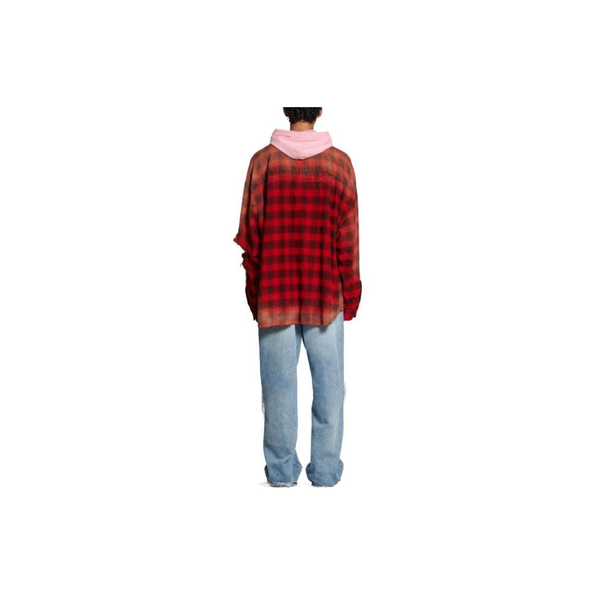 Balenciaga Balenciaga Plaid Hooded Flannel Shirt Size S Size US S / EU 44-46 / 1 - 10 Thumbnail