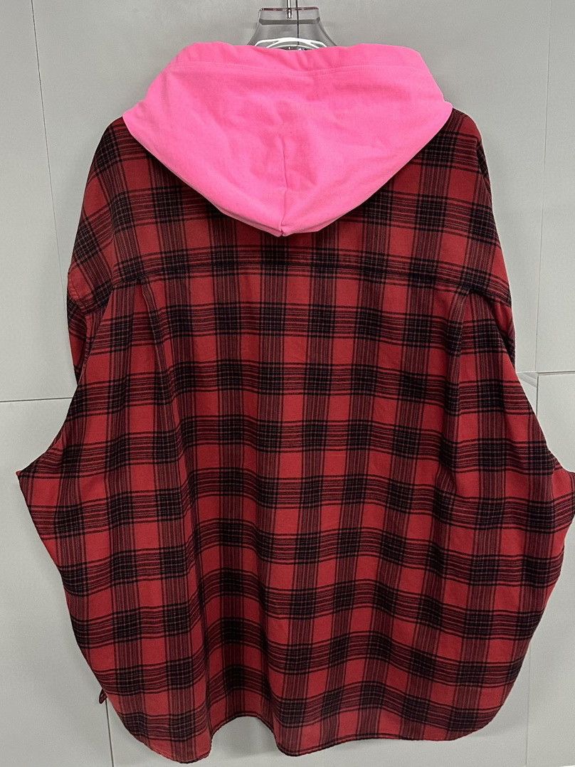 Balenciaga Balenciaga Plaid Hooded Flannel Shirt Size S Size US S / EU 44-46 / 1 - 2 Thumbnail