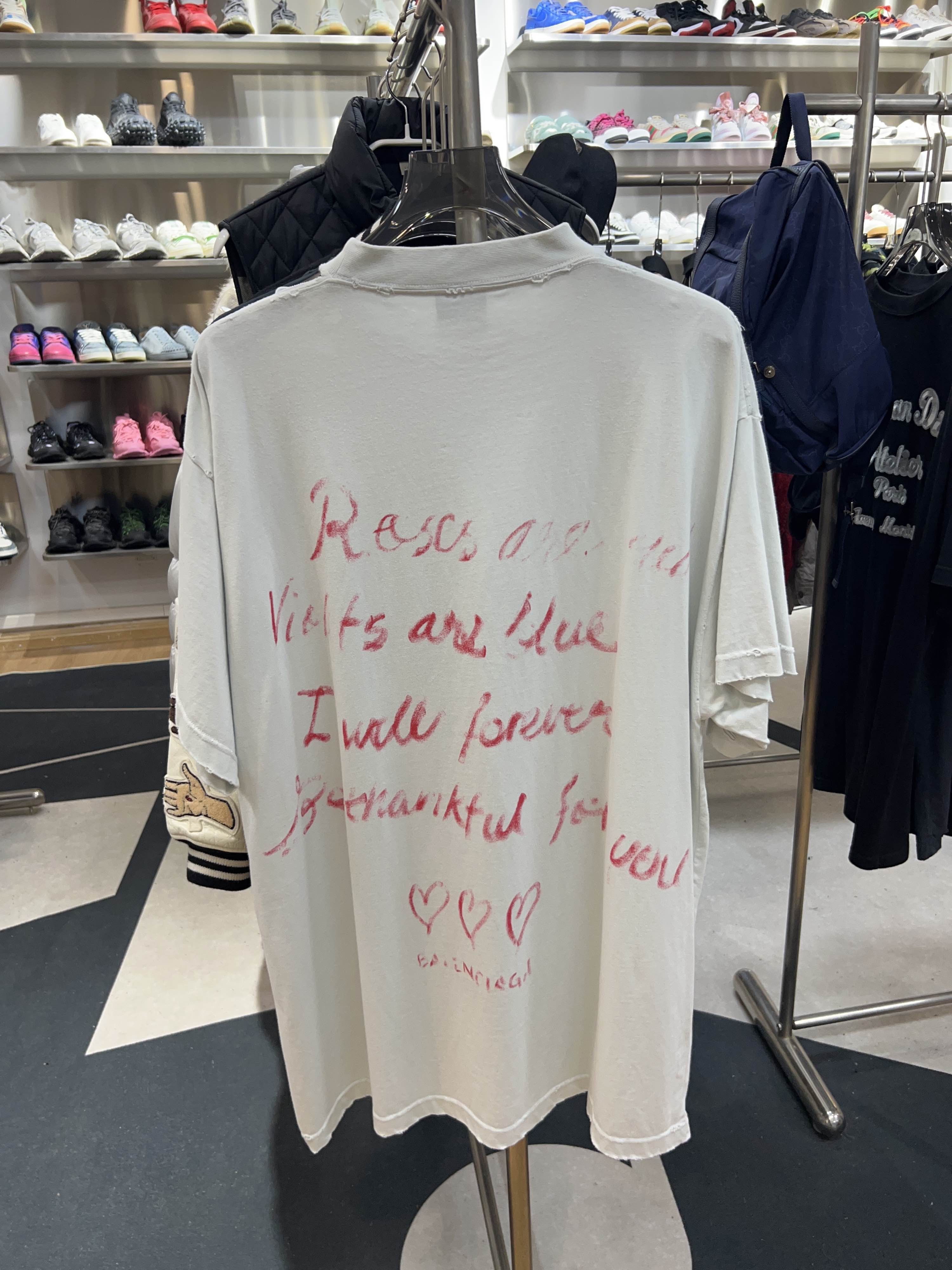 Balenciaga Balenciaga Happy Valentine's T-Shirt Size M Size US M / EU 48-50 / 2 - 2 Thumbnail