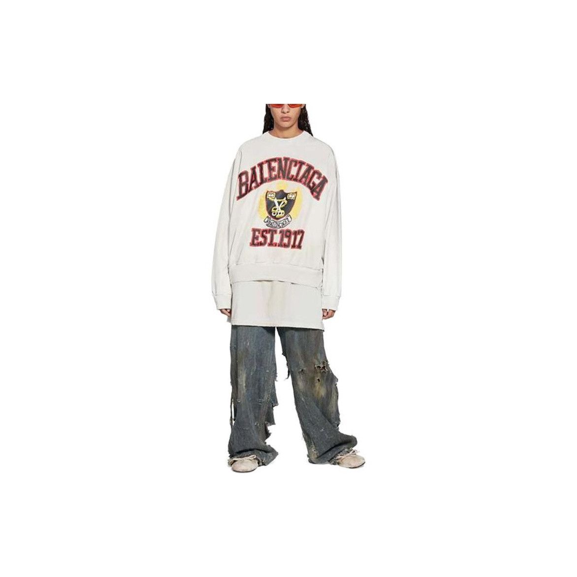 Balenciaga Balenciaga Logo Crest Sweatshirt Size S Size S / US 4 / IT 40 - 7 Thumbnail