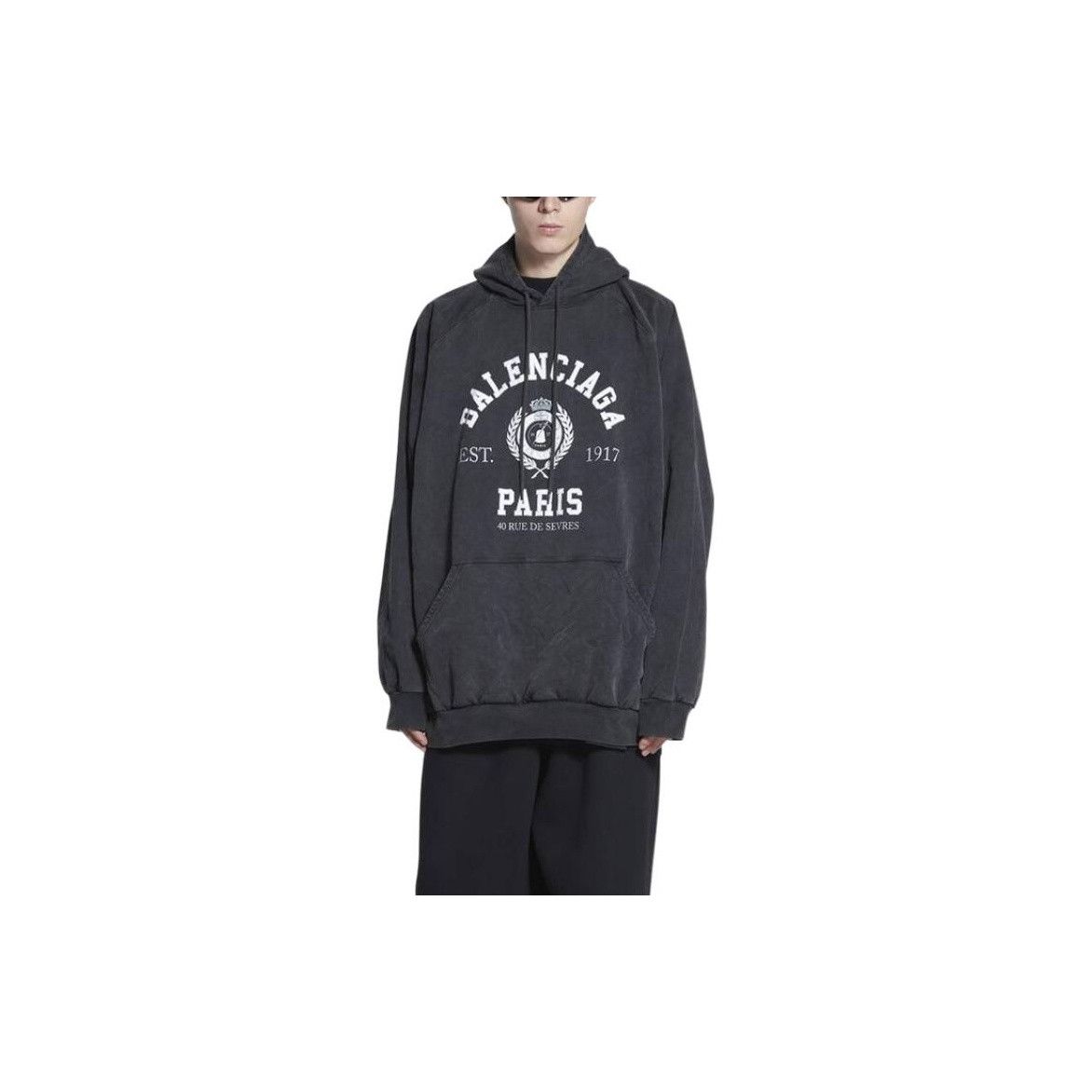 Balenciaga Balenciaga Paris Logo Hoodie Size L Size US L / EU 52-54 / 3 - 5 Thumbnail