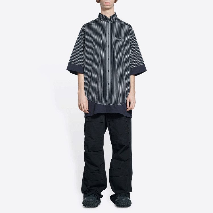 Balenciaga Balenciaga Striped Button Up Shirt Size 38 Size US S / EU 44-46 / 1 - 7 Thumbnail