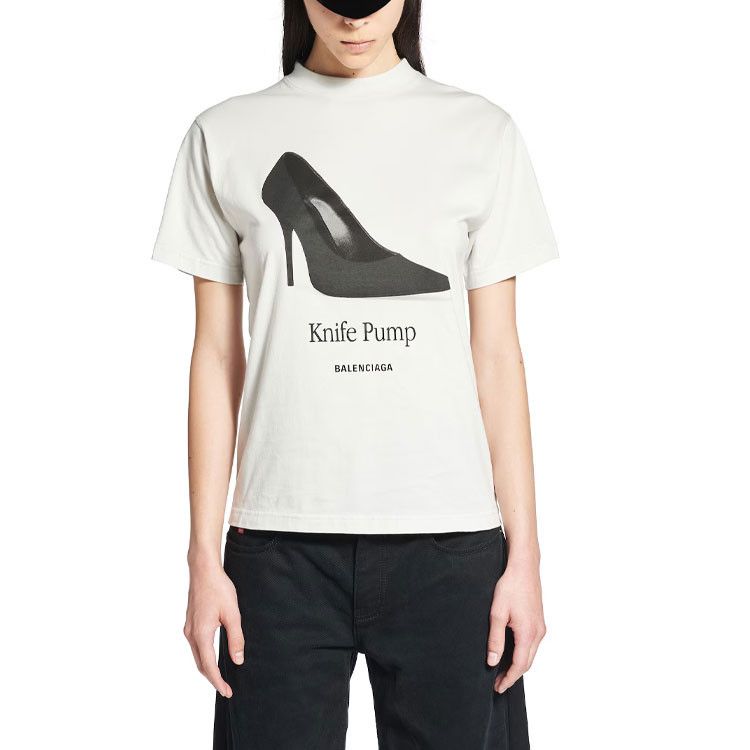 Balenciaga Balenciaga Knife Pump Graphic T-Shirt Size XS Size US XS / EU 42 / 0 - 9 Thumbnail