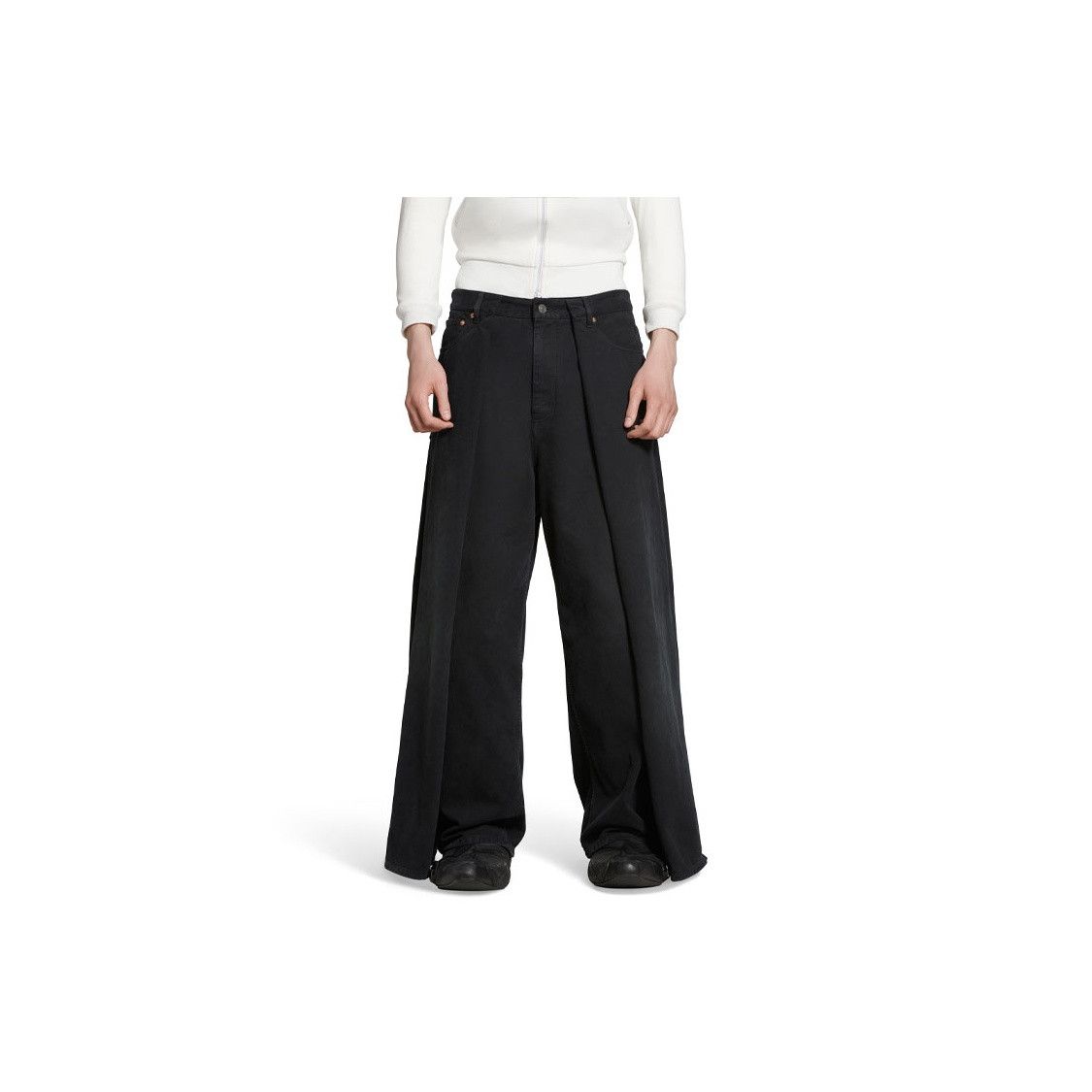 Balenciaga Balenciaga Black Wide-Leg Denim Jeans Size S Size US 30 / EU 46 - 7 Thumbnail