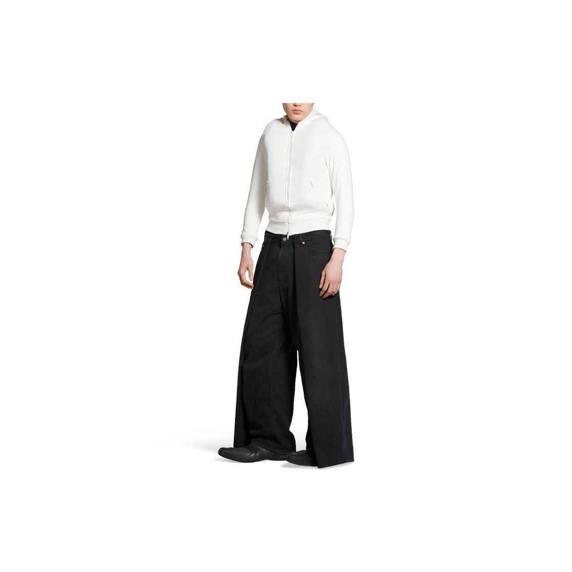 Balenciaga Balenciaga Black Wide-Leg Denim Jeans Size S Size US 30 / EU 46 - 5 Thumbnail