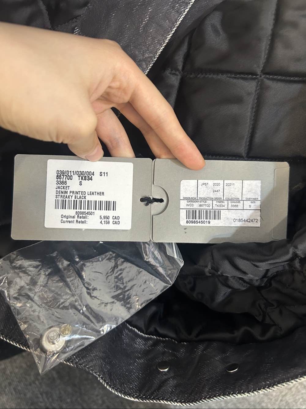 Balenciaga Balenciaga Printed Leather Jacket Size S Size US S / EU 44-46 / 1 - 5 Thumbnail