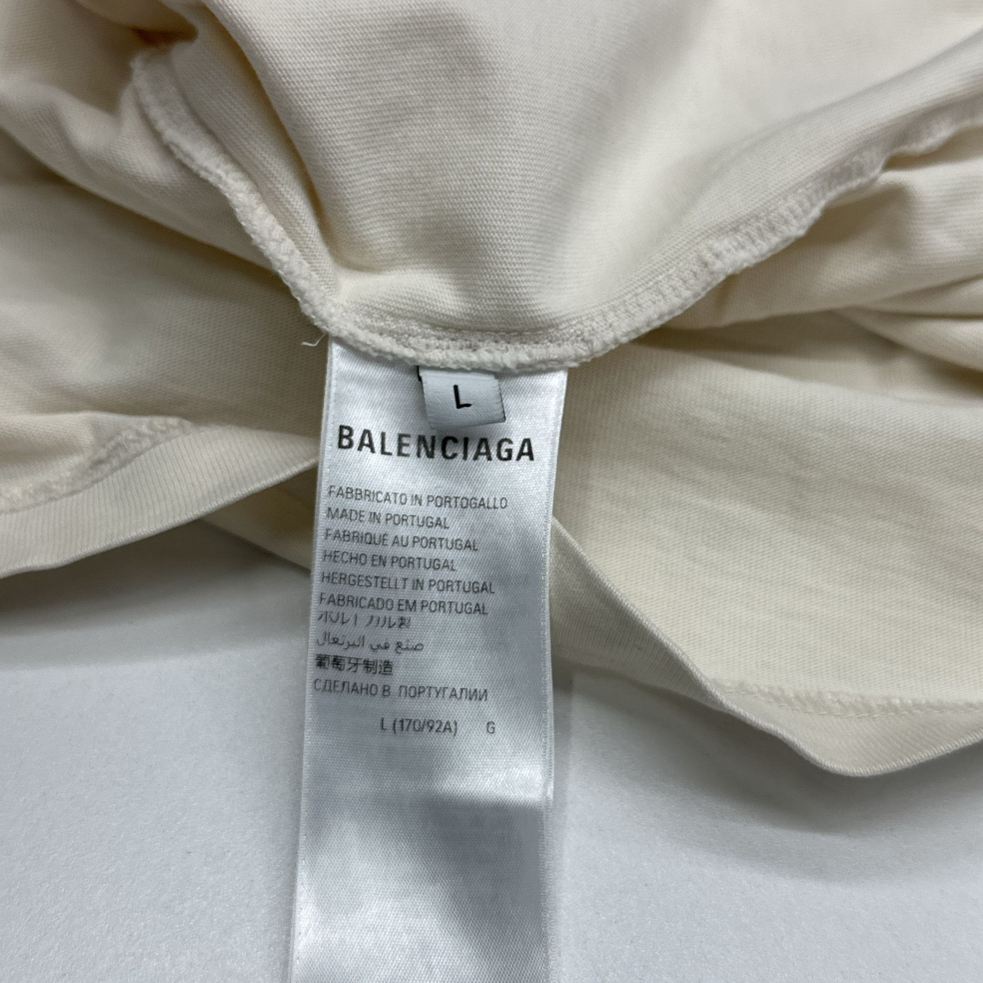 Balenciaga Balenciaga Wave Logo T-Shirt Size L Size US L / EU 52-54 / 3 - 4 Thumbnail